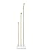 Umbra Trigem Hanging Jewelry Organizer - 3 Tier Table Top Necklace Holder and Display, White/Brass (Renewed)