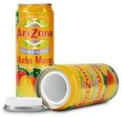 STASH SAFE CAN JUICE 23 FL OZ ARIZONA MUCHO MANGO with Free BakeBros Silicone Container and Sticker