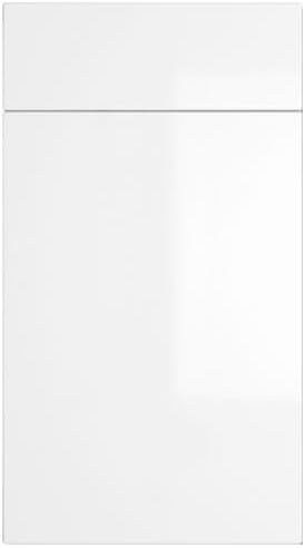 Vogue White High Gloss Lacquered Replacement Kitchen Cabinet Cupboard Unit Carcass Doors & Drawer Fronts - 140 X 497 - Drawer Front