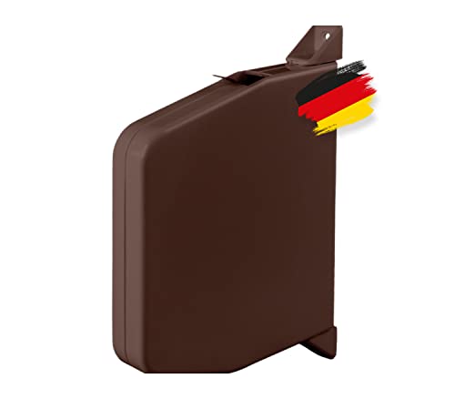 BAUHELD Rolladen-Gurtwickler Aufputz - Einfädelautomatik - Robuster Rollladen Aufwickler für Rolladengurt 23mm [ohne Gurt] - 180 Grad Schwenkbar - Maxi Rollo-Wickler mit Lochabstand 188mm - Braun