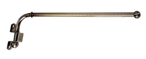 Schwenkstange Gardinenstange Metall Stange Schwenkarm Messing antik schwenkbar ausziehbar 30 bis 50 cm und 60 bis 110 cm (60 