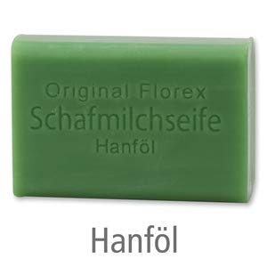 Florex Schafmilchseife Hanföl 100 g Stück Seife Naturseife Schafmilch – Bild 3