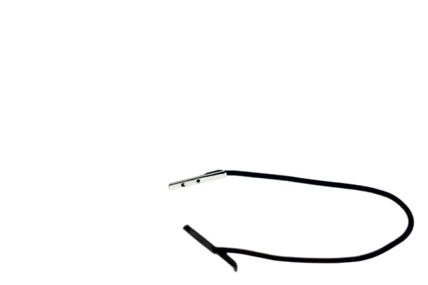 Black Elasticated Treasury Tag 150mm Silver Metal End Fastening (50x)