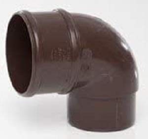 POLYPIPE RR132br Brown 92.5deg Offset Bend for 68mm downpipe