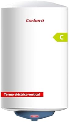 Corberó - Termo Eléctrico CTMBA50 | 50L | Instalación Vertical | Resistencia Blindada | Termostato Regulable | Protección Anticorrosión