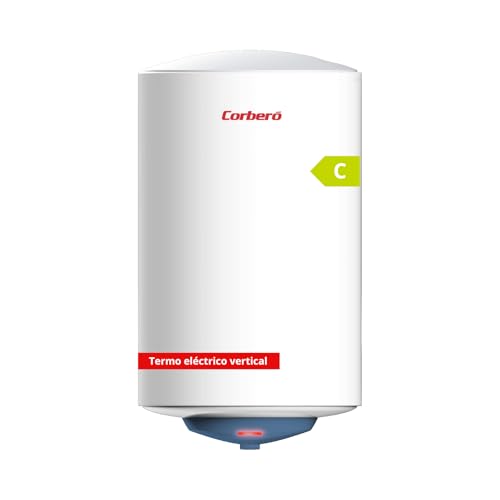 Corberó - Termo Eléctrico CTMBA50 | 50L | Instalación Vertical | Resistencia Blindada | Termostato Regulable | Protección Anticorrosión