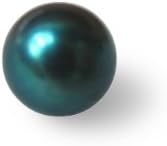 Genuine Akoya Cultured Loose Pearl 7.5-8 mm Half Drilled Dyed Black Beads -SKU#: ls6