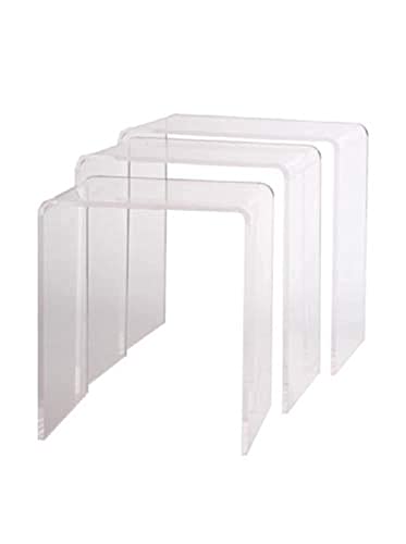Pure Dcor Pure Decor Acrylic Nesting Tables, Set of