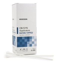 MCKESSON Swabstick McKesson Rayon Tip Paper Shaft 8" NonSterile (#24-808, Sold Per Box)