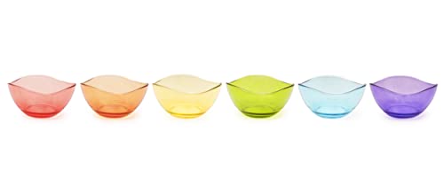 Excelsa 64038 Copenaghen Set of 6 Multicolor Cups, Glass