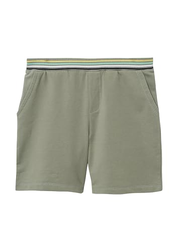 Sweat-Bermuda mit Wide Leg und Kontrastdetails olivgrün 122