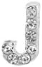iPops Single Pack Letter Silver J Fitbit/Apple Watch Band Charm