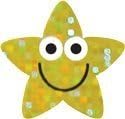 22mm Gold shaped sparkly stars. 10 sheets, 320 stickers.