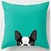 Kenneth Case Stylish Boston Terrier Funny Pattern Double size Printing Unique Throw Pillows Square Concealed Zipper 18X 18 (Two Sides)