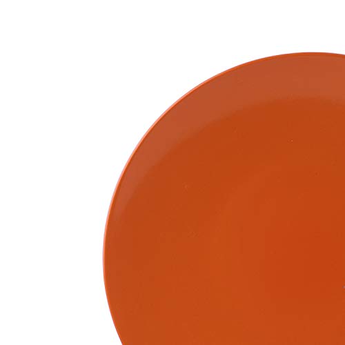 Amazon Basics 18Piece Stoneware Dinnerware Set Tangerine Orange