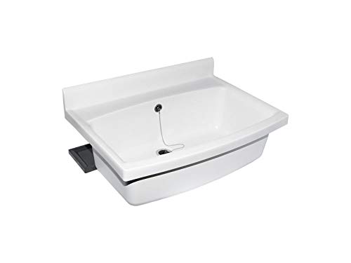 Sanit 60.007.01.0099 maxi Becken mit Überlauf weiß, Weißanthrazit