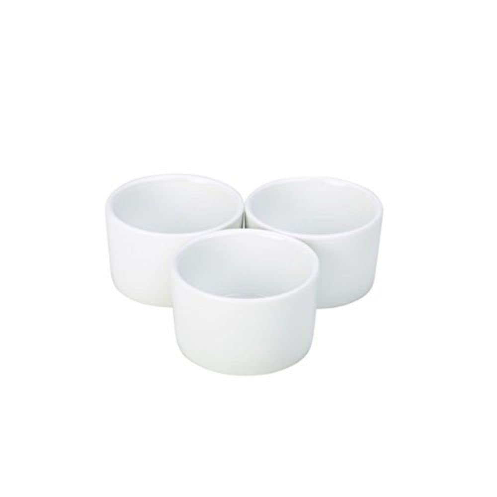 Genware NEV-RAMCON8-W Royal Contemporary Smooth Ramekin, 8 cm (Pack of 6)