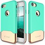 iPhone 7 Case, WYgroup [Vibrance Series] Protective Slider Style Slim Cases Covers For Apple iPhone 7 4.7" inch 2016 SOFT-Interior Scratch Protection Finish - Turquoise/Gold