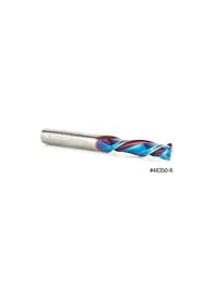 Amana Herramienta 46020-k CNC SC Spektra Extreme Vida Coated mortise espiral de compresión de 3 8 D x 1 CH 3 8 SHK 3 inch de largo 3 Flauta Router Bit