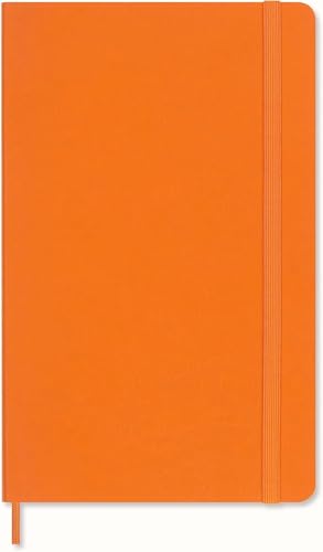 Moleskine Precious & Ethical Notizbuch, mit einer Geschenkbox, veganem Einband, Klettverschluss, Grossformat 13 x 21 cm, Farbe Orange