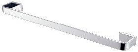 EQLOO L6801 24-Inches Bathroom Single Brass Twoel Bar Wall Mounted Brushed Chrome