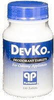 PADEVCO - Devko Charcoal Deodorant Tablets, 100/Bottle