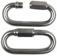 20 Piece Oval Screwlock Steel Carabiner, 1.7cm x 3.7cm, 304 Stainless Steel