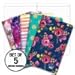 Elan Publishing Company Assorted Pattern Field Memo Notebooks, 3.5x5.5 in Ruled Lined Office Notepads for Nurses, Teachers, and Students, Small and Easy to Carry Pocketbook, Quick Note Taking, 5 Pack