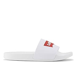 Levi's Men's Batwing Slide 2 Sandal, White, 11