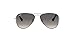Ray-Ban Rj9506S Metal Aviator Sunglasses, Black on Silver/Light Grey Gradient Dark Grey, 50 mm