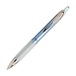 UNI-BALL UMN-207c LIGHT BLUE BARREL BLACK INK RETRACTIBLE ROLLERBALL SINGLE PEN