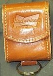 Budweiser- Gas Lighter In Tan Leather Case