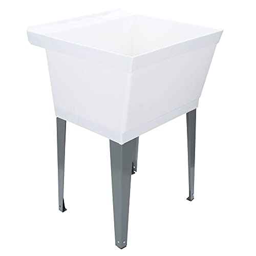 19 Gallon Laundry Utility Tub by Maya, White Heavy Duty Thermoplastic