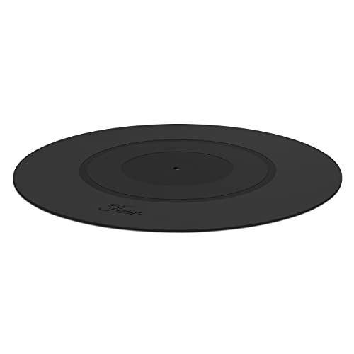 Turntable Platter Mat Black Rubber Silicone Design for Universal to All