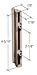 Sliding Screen Door Outside Pull for Andersen Doors, 2-1/8