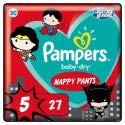 Pampers Baby-Dry Pants Size 5 12-17 kg Super Hero Edition 27 Units — image 1