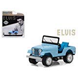 NEW DIECAST TOYS CAR GREENLIGHT 1:64 HOLLYWOOD - ELVIS PRESLEY (1935-77) JEEP CJ-5 SIERRA BLUE HOBBY EXCLUSIVE 29955