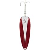 Dardevle 15-Red White Chunk Copper Back Fishing Lure, 1 oz, Outdoor Fishing Accessories