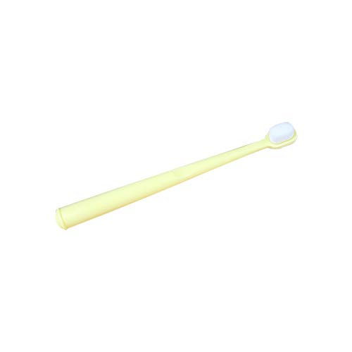 jiumoji 1PC Ultra-Soft Nano Wave Toothbrush Oral Care Couple Holder Travel Daily Necessities (-Yellow, 14.5cm)