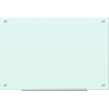 U Brands Glass Dry Erase Board, 35 x 23 Inches, White Frosted Non-Magnetic Surface, Frameless - 120U00-01