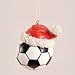 Soccer Ball Santa Ornament