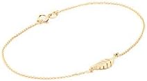 Women's 18k Gold Mini Leaf Bracelet