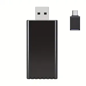 Wireless CarPlay USB Dongle Adapter Fastest and Compact Factory Wired CarPlay Cars USB-A or USB-C Wired CarPlay (T333B)