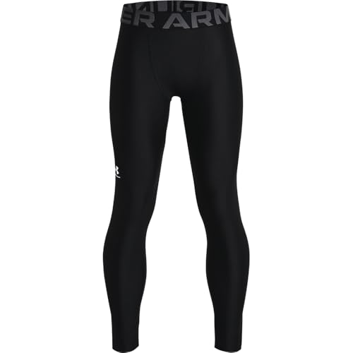 Under Armour UA HG Armour Leggings - Leggings - Bottoms - Black/White - Size: YLG