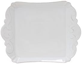 Casafina Arabesque White Small Square Tray
