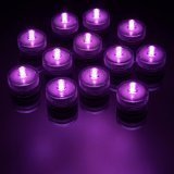 Blackangel(TM)Submersible LED Decor Tea Light * Wedding or Events * (Pack of 10) -Purple