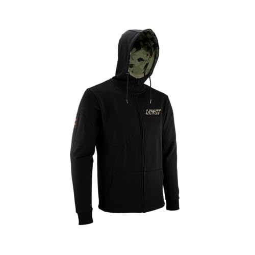 Leatt Sweatshirt à Capuche, Noir/Camouflage, M Mixte