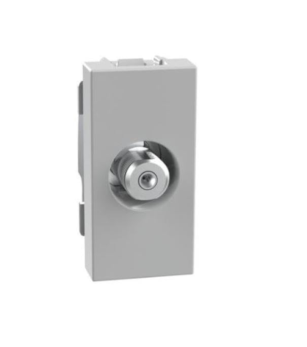 BTICINO MatixGO TV Socket 1 Module Grey JG4202F TV coaxial Connector F Type, impedance 75 ohm, Screw Coupling