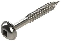 Impakt Tools 125FWH-1000, #7 x 1-1/4 Inch Fine Pocket Hole Screws with Washer Head, DIY Screws, 1000 Count