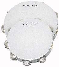 Rhythm Band Instruments PTAM8D Praise the Lord Wooden Tambourine 8 Inch with 16 Pairs of Double Row Jingles Black